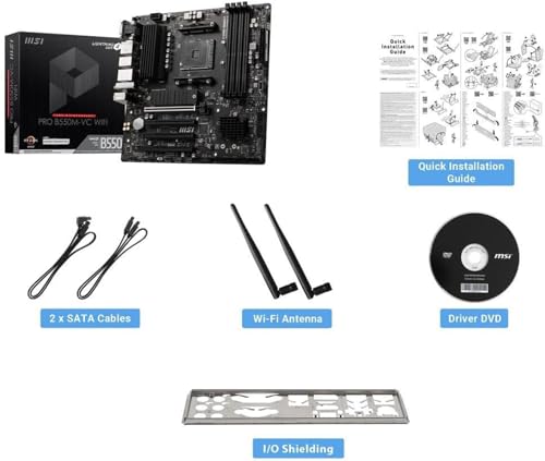 Image of Micro Center AMD 5500 Processor with MSI PRO B550M-VC WiFi Pro Motherboard | CPU Motherboard Combo, AM4, DDR4, PCIe 4.0, M.2, Type C, Wi-Fi 6E, Bluetooth 5.2, Micro ATX