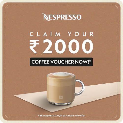 Image of Nespresso CitiZ Coffee Machine (White) with 2 Coffee Sleeves|One-Touch Brewing | 40ml Espresso & 110ml Lungo |Coffee Machine for Home| 2 Years Warranty| Authorized Distributor