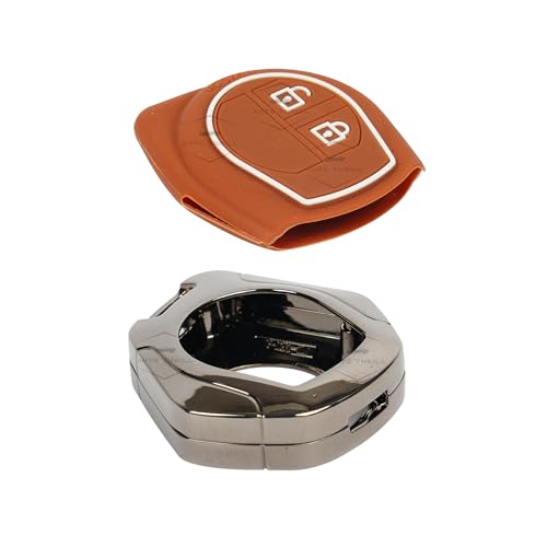 Image of Auto Thrill Premium Metal Key Cover Compitable for Suzuki Swift | Ertiga | Wagonr | Celerio | Swift Dzire | Alto | Fronx | Brezza | S Presso | Ignis | 2 Button Remote Key