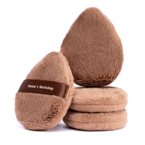 Momo's Workshop Langflor-Puderquaste (2er-Pack) – Für losen Puder & Rouge langer Plüsch