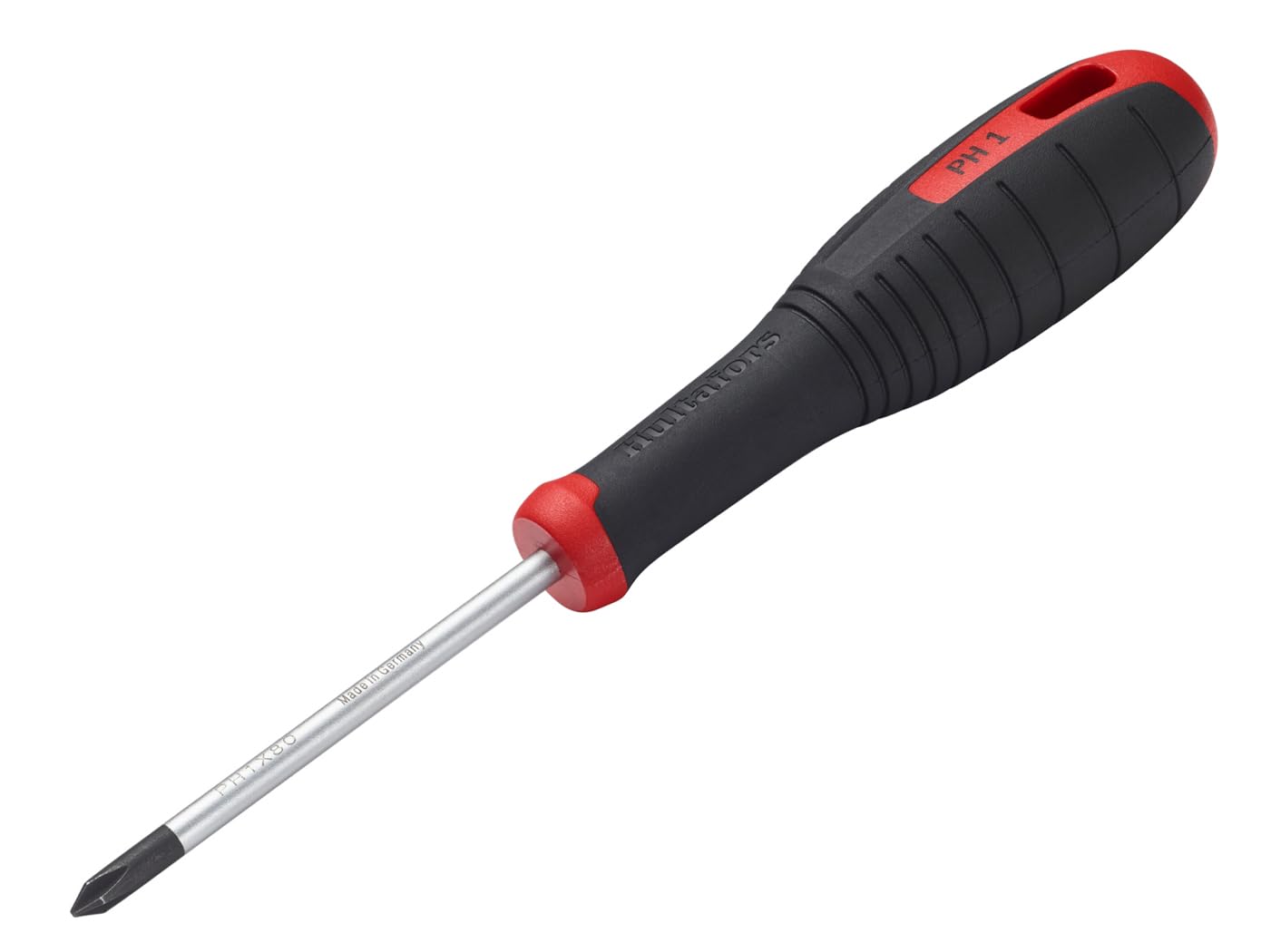 Phillips Screwdriver PH1 x 80mm, Black/Red
