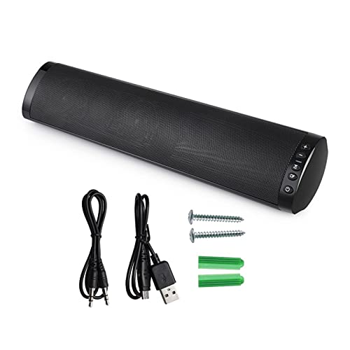 Bluetooth Wireless Colonna Soundbar PC Supporto per Barra Audio Stereo Musicale Altoparlante TF USB 3. 5mm con Supporto a Parete