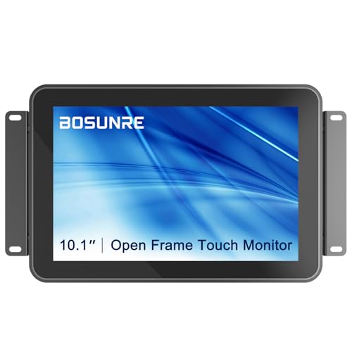 Image of 10-Point Multi-Touch Industrial Display, 10.1 Inch Open Frame Capacitive Touch Screen Monitor, 1280x800 10-Point LCD Display, IP65 Front Waterproof with HD-MI VGA Ports