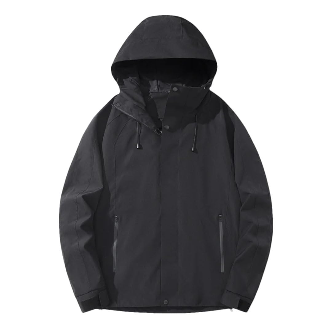 Ropa deportiva de montañismo para hombre, color sólido, para ocio, resistente al viento, transpirable, chaqueta de aventura
