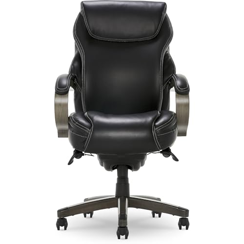 La-Z-Boy Hyland Ergonomic Faux Leather Swivel Executive Chair, Black (CHR10044B)