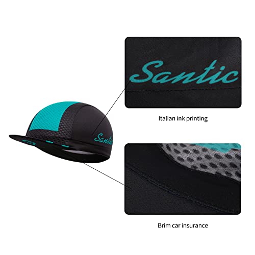 Santic Men's Cycling Cap Breathable Helmet Liner Cap Breathable Sweat Absorbent,Green #TOP3
