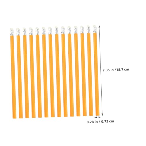 VILLCASE 100 lápices HB con borrador naranja miniatura 2