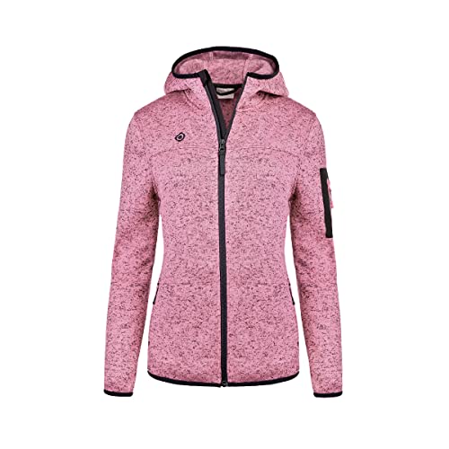 Izas – Chaqueta Polar para Mujer – Chaqueta con Cierre y Bolsillos de Cremallera – Chaqueta Térmica de Capucha de Rápido Secado – Ideal para Actividades al Aire Libre – Alder Rosa – M