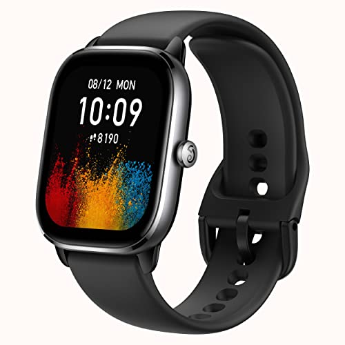 Amazfit GTS 4 Mini Smart Watch for Women Men, Alexa Built-in, GPS, Fitness Tracker with 120+ Sport Modes, 15-Day Battery Life, Heart Rate Blood Oxygen Monitor, Android Phone iPhone Compatible-Black