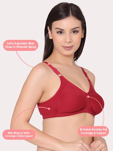 Image of Groversons Paris Beauty Super Support M-Frame Non Padded Everyday Cotton Bra (BR133)