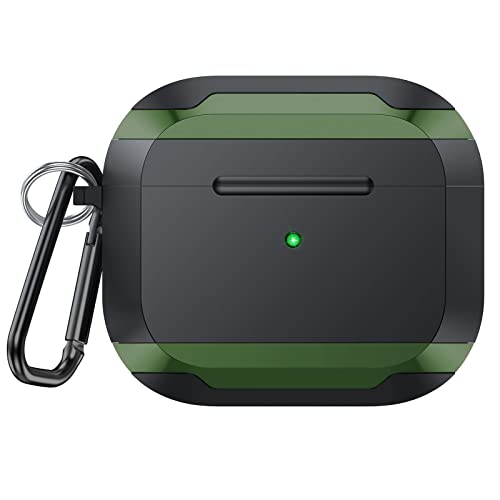 HotHome Hülle für Airpods Pro 2. Generation 2022 TPU Schutzhülle Kompatibel mit Apple Airpods Pro 2 Case Hülle Robuste Hülle Airpods pro 2 airpods pro 2 Hülle Zubehör (Schwarz & Grün) Cover