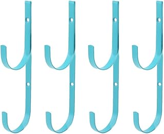 Solución de almacenamiento confiable, paquete de 4 soportes de metal resistentes para todas tus necesidades de limpieza de piscinas (azul)