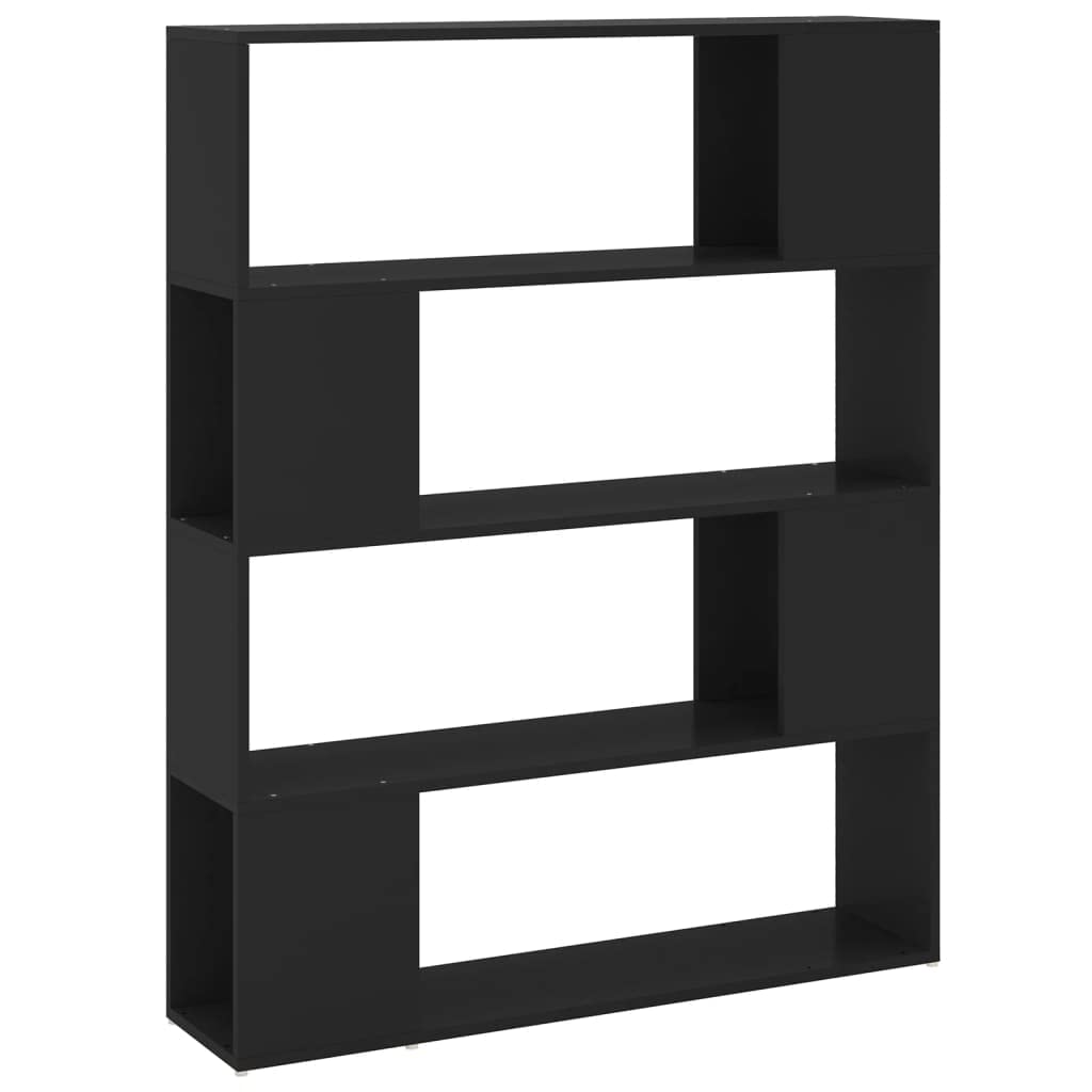 Générique Libreria a 4 scomparti, 100 x 24 x 124 cm, mobile portaoggetti con separatore di stanze, scaffale robusto per libri, DVD e oggetti decorativi