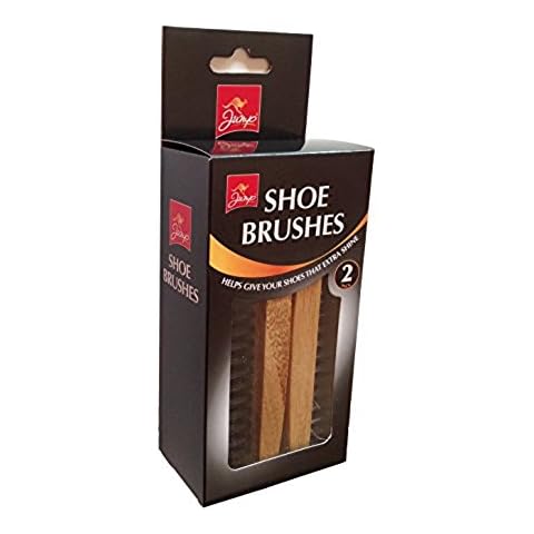 Jump Shoe Polishing Brushes 2 Pieces Pack Set, Black, NA Cover