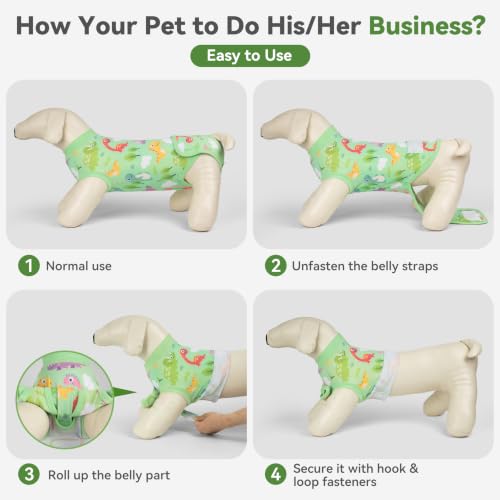 Image of cyeollo Dog Surgery Recovery Suit, Surgical Onesie for Female & Male Dogs