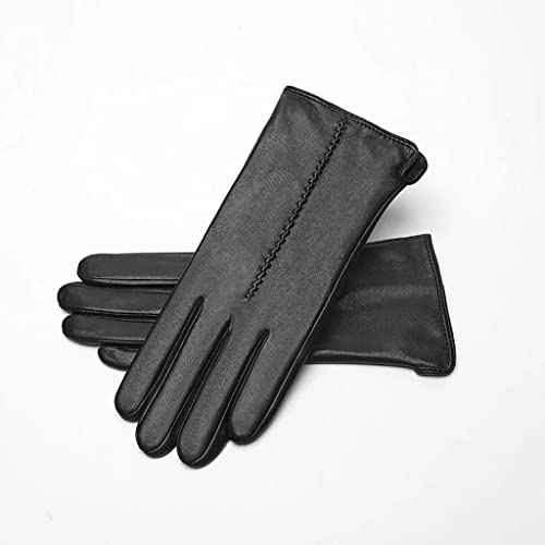 Gants en cuir dames élégants et chauds pour une conduite hivernale parfaite