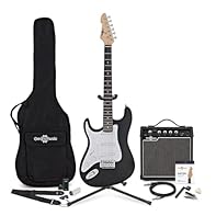 Complete with gig-ready amp & accessories Playing is easy thanks to the LA's comfortable neck and lightweight body Portable amp offers a 3-band EQ, overdrive channel & headphone output Also includes spare strings, gig bag, picks, strap, cable and gui...