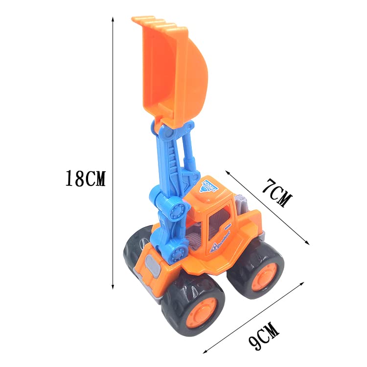 PLUSPOINT Excavator Toy Construction Vehicle Truck for Kids Pack of 1pc Pretend Play Set Building Vehicles Set for Kids 3-14 Years (Funny Truck) 4