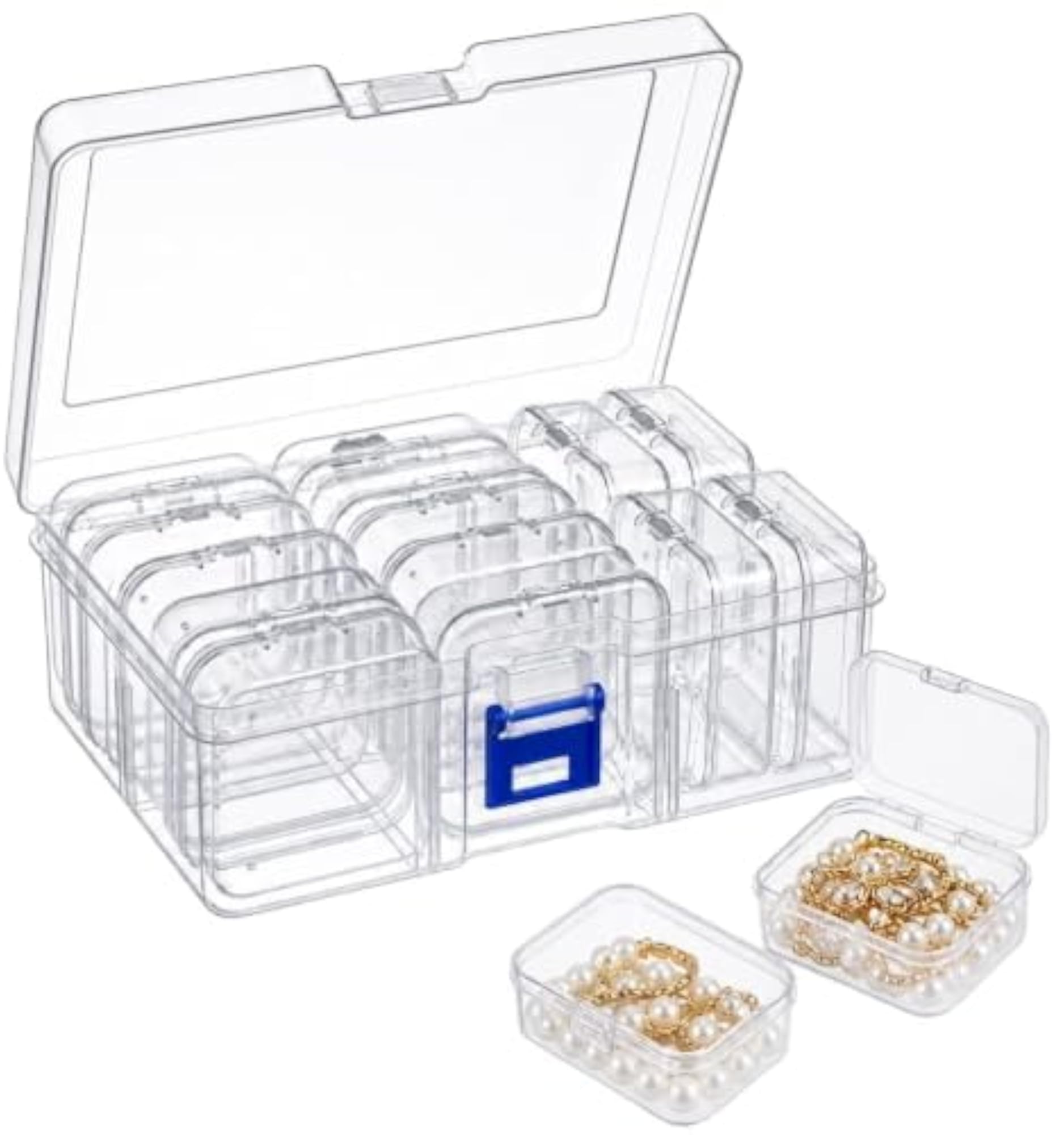 30 PCS Clear Plastic Containers for Bead Storage, Organizer