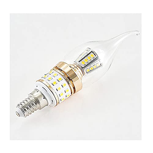 ZYUJIA E14 LED Candle Bulbs 10W Small Screw Candelabra LED Light Bulbs Not Dimmable Cool White 6000K Chandelier Bulbs(Equivalent to 90W) 6 Packs - Image 2