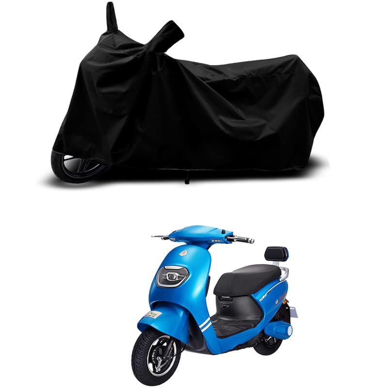 Image of 100% Scratchproof /UV-Rays /Heat Protection /Birds Dropping /Water Resistant /Dust Proof /Waterproof /Bike Scooty Two Wheeler Body Cover Compatible for Sports 63 Alpha 48V STD All Varient[Black]