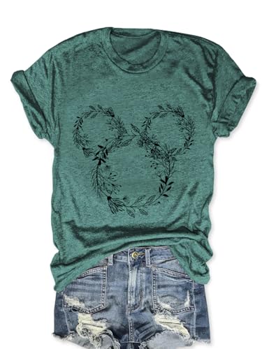 Image of Magic Kingdom Castle Shirt Holiday Short Sleeve Boho Clothes for Women