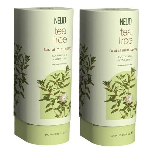 NEUD Tea Tree Facial Mist Spray for Acne-Prone Skin - 2 Packs (100 ml Each)