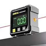 Upgraded 3-in-1 Dual Laser Angle Finder, 0.05° Resolution Digital Level Box, Shock-Resistant Magnetic Inclinometer with USB-C Charging, Electronic Protractor for Miter Saw & Carpentry