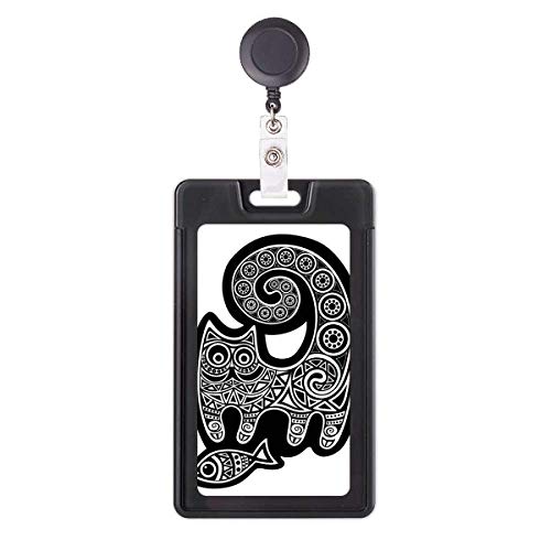 Porte-badge rétractable chat pour éviter la perte de votre pass de travail