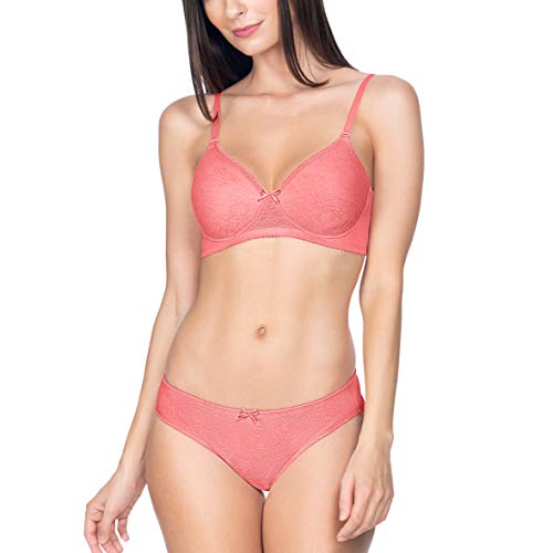 Image of Amante Lace Padded Non-Wired Full Coverage T-Shirt Bra