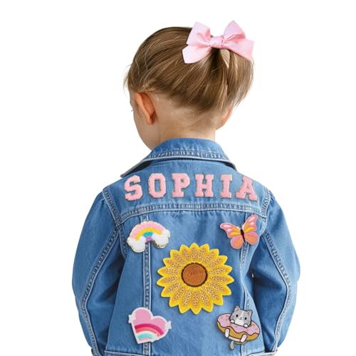 Personalized Kids Denim Jacket with Name, Custom Toddler Denim Jacket, Back to School Outfits for Boys, Toddler Clothing, 1-8 Year Old Girl Boy Easter Birthday Christmas Gift