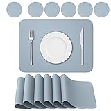 ✔Leicht zu reinigen und zu pflegen :Tischset PVC Leicht zu reinigen, abzuwischen oder abzuspülen und trocken zu wischen. Wenn das Tischsets Flecken aufweist, von Hand in warmem Seifenwasser waschen und trocken wischen. Keine Maschinenwäsche. nicht verblassend, nicht fleckig, nicht schimmelig.