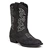 Deer Stags Ranch Kids’ Cowboy Boots, Dark Gray