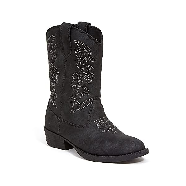 Deer Stags Ranch Kids' Cowboy Boots, Dark Gray