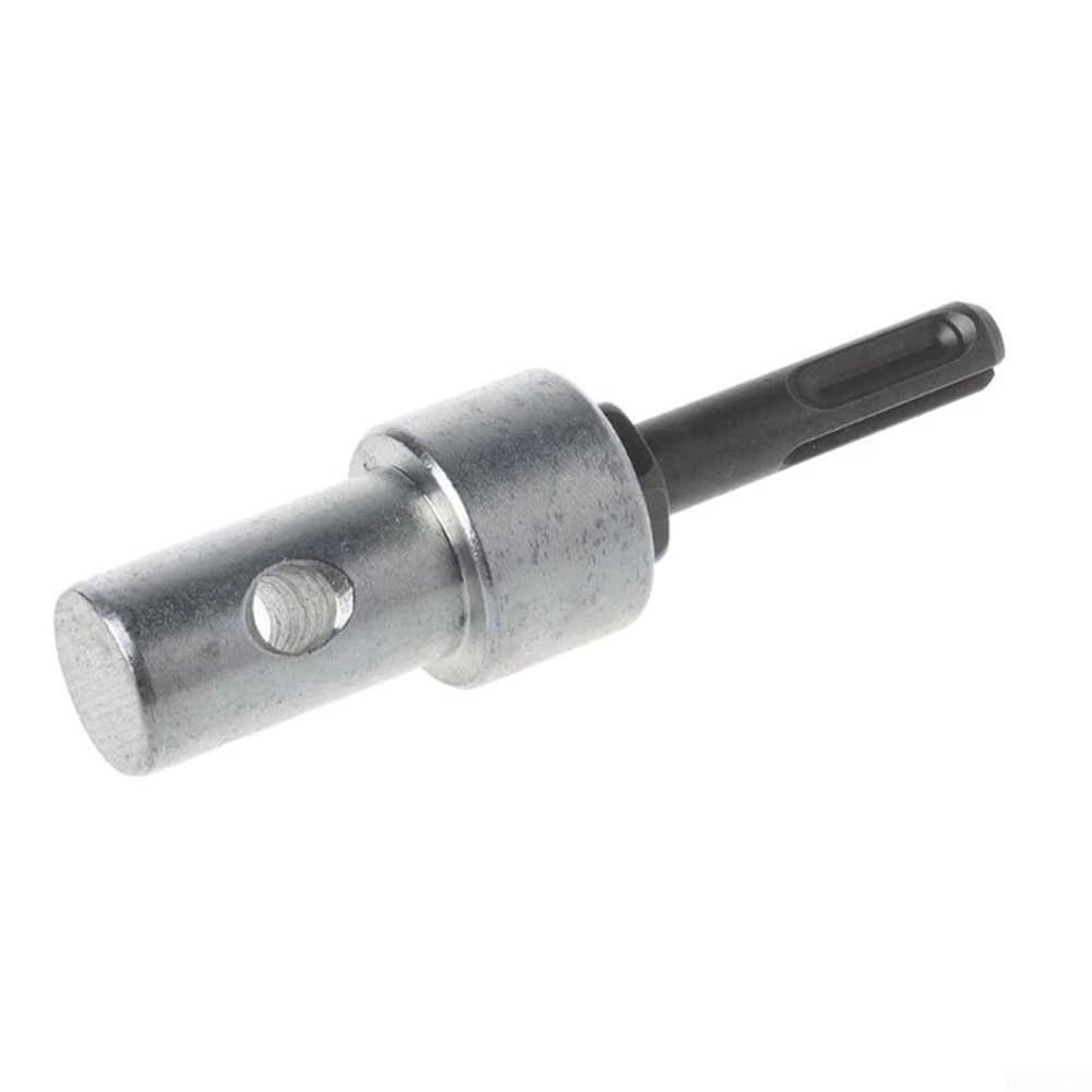 SDS Drill Adapter with 2 Round Slots, 105 mm Length, 19.6 mm Diameter, for Earth Auger Heads and Rotary Hammers, Steel Construction, Heavy-Duty Use