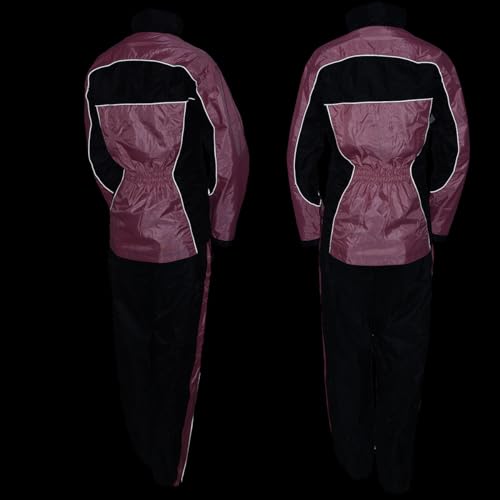Image of Milwaukee Leather Women's Motorcycle Hooded Water-Resistant Rain Suit for Outdoors