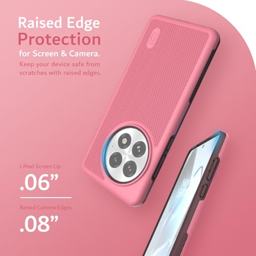 Image of TUDIA [MergeGrip Designed for OnePlus 13 Back Cover 5G (2025) - [Military Grade Drop Tested] Dual Layer Shockproof Slim Heavy Duty Tough Phone Case - Smokey Pink