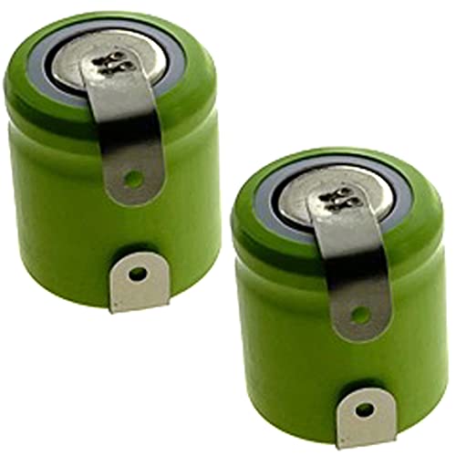 2X Exell 1/3AA Size 1.2V 300mAh NiMH Rechargeable Batteries w/Tabs use with high Power Static Applications (Telecoms UPS and Smart Grid) Radio Controlled Devices Electric Tools Electric mopeds