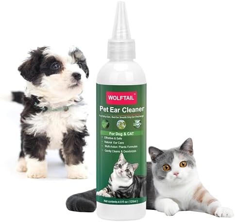 Dog Ear Cleaner - Dog Ear Cleaner Solution, Cat Ear Wipes to Stop Ear