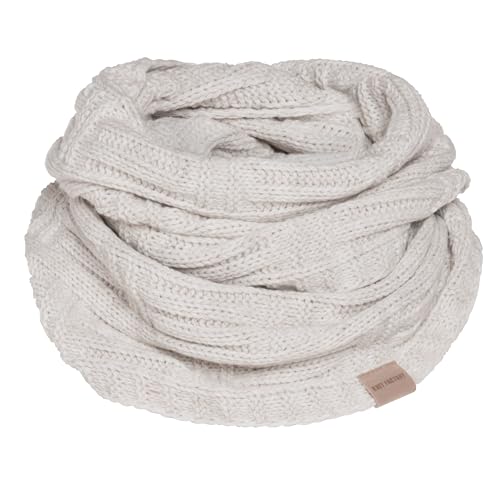 KNIT FACTORY - Bobby Loop Schal - Grob Gestrickter Schlauchschal - Für Damen und Herren - Strickschal mit Wolle - Hochwertige Qualität - Beige