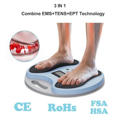 Medic Circulation Machine Blood Booster For Feet And Legs,Ems Foot Massagers For Pain And Circulation,Electric Foot Circulation Stimulator With 4 Tens Electrode Pads For Neuropathy,Muscle Relaxation - 3