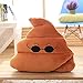 LIYANJIN Coussin d'oreiller Emoji, oreillers décoratifs Big Merde Smiley Face en Peluche émoticônes Pad pour Chaise de Bureau-b 23x25cm (9x10inch)