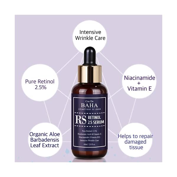Retinol-25-Solution-Facial-Serum-with-Vitamin-E-Facial-Crepe-Erase-Age-Spot-Remover-High-Strength-Solution-for-Face-without-a-Prescription-2-Fl-Oz-60ml Retinol 2.5% Solution Facial Serum with Vitamin E - Facial Crepe Erase, Age Spot Remover, High Strength Solution for Face without a Prescription, 2 Fl Oz (60ml)