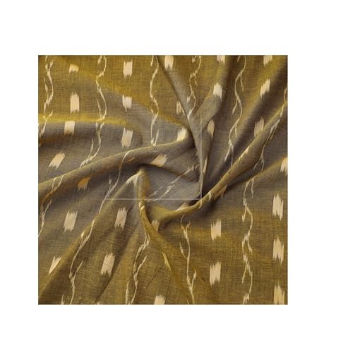 Image of Premium Sambalpuri Ikat Weave Pure Handloom Cotton Shirt Fabric Authentic Odisha Traditional Tie-Dye Craft, Soft Breathable Natural Cotton Material for Custom Tailoring, Casual & Formal Wear