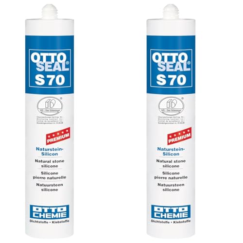 OttoSeal S70, dass Premium-Naturstein-Silicon, 310ml Farbe: C109 HELLGRAU STRUKTUR (Packung mit 2)