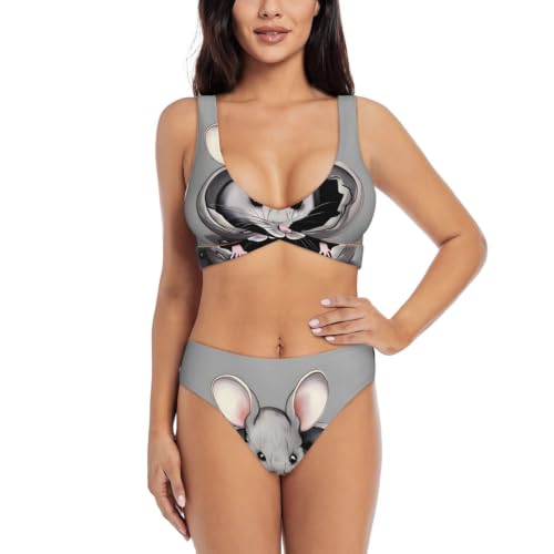 Bikini croisé push-up Grey Rat avec coussinets amovibles pour un décolleté galbé
