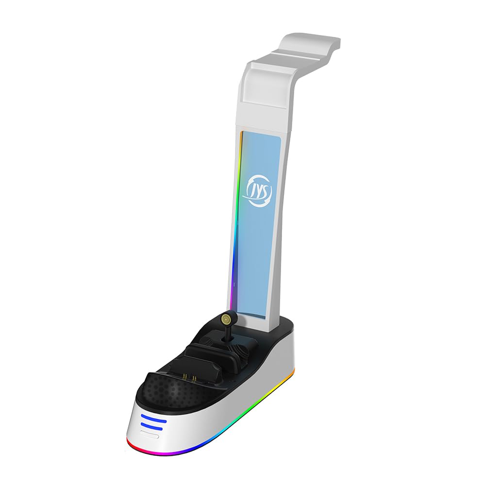 Estación de Carga portátil con Soporte para Auriculares para Controlador PS5 Soporte de Carga Indicador de Carga de luz RGB para Consola de Juegos Portal