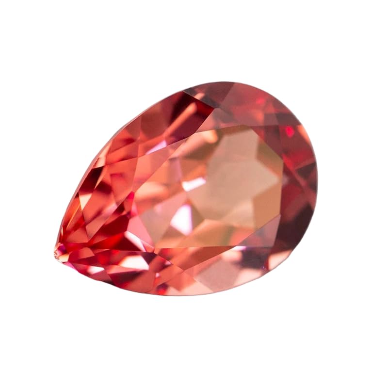 Saphir Padparadscha naturel taille poire, la poésie d'une gemme pour vos bijoux