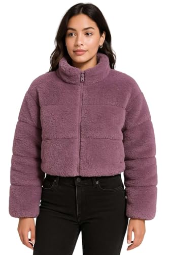 Image of KOTTY Women's Cozy Fit Full Sleeve Coral Fleece Zip Jacket - Winterwear with Pockets for Daily Warmth & Style