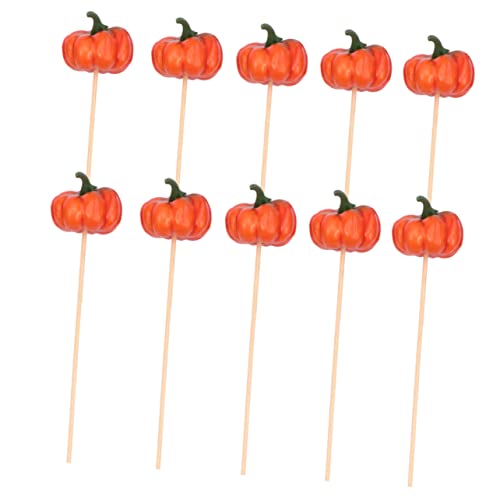 VILLFUL Set di 10 Piccole Zucche Ornamentali Simulate per Decorazioni Halloween Materiali Resistenti E Pratici per Bouquet